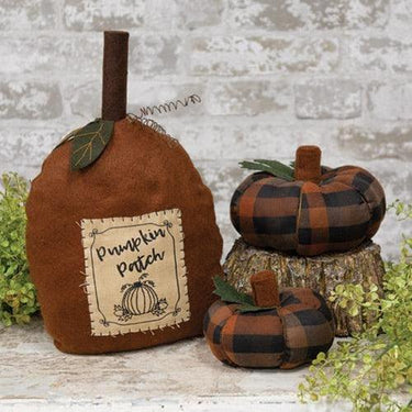 Earthtone Plaid Pumpkin Large - The Fox Decor